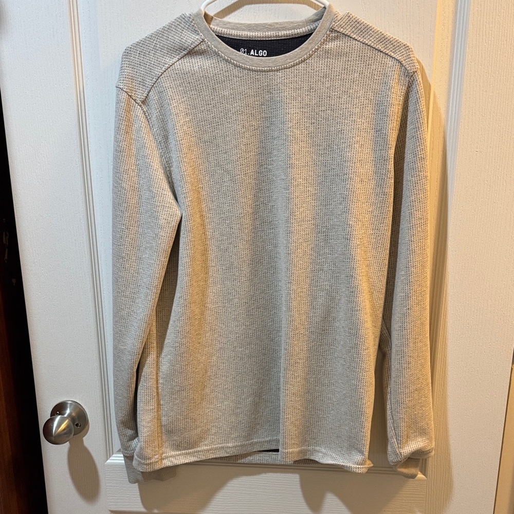 Men's Long Sleeve Shirt in Light Gray by ALGO